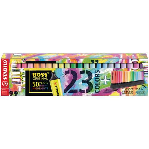 STABILO® BOSS® ORIGNAL Textmarker 23er Tischset, Limited Edition 