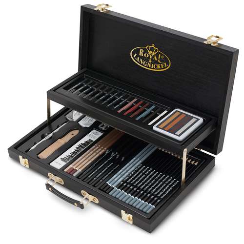 Royal & Langnickel Graphite Sketching-Set, Black Series™ 4202, 52-teilig 