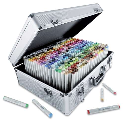 COPIC® sketch Marker Aluminiumkoffer mit 358 Farbtönen 