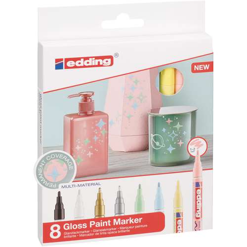 edding® 751 creative Glanzlack-Marker, 8er Set pastell 