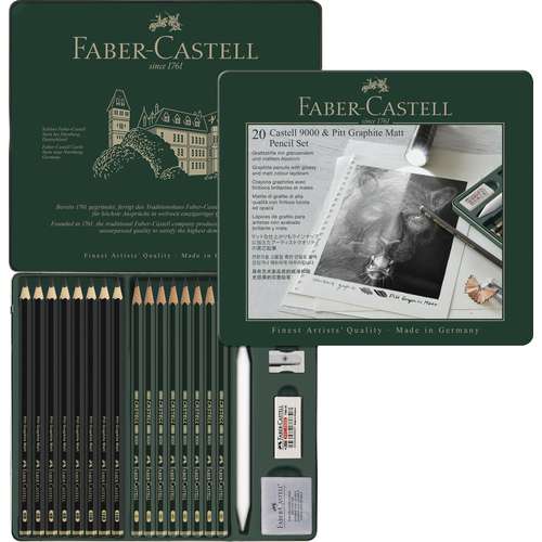 FABER-CASTELL PITT Graphite Matt & Castell 9000-Set 