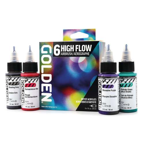 GOLDEN High Flow Acrylfarbe Airbrush-Set 