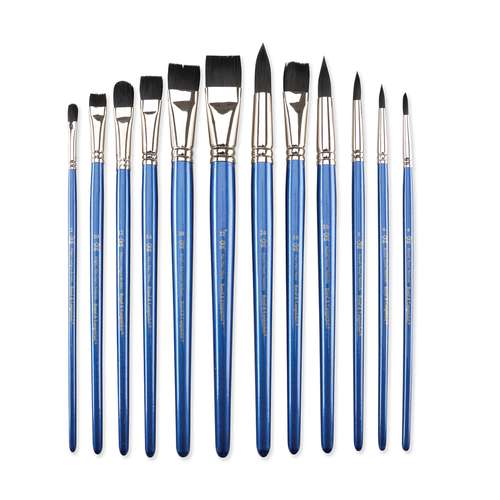 Royal & Langnickel® Black Taklon Pinselset A, 12-teilig 