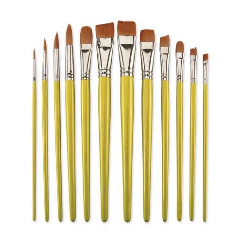 Royal & Langnickel® Brown Taklon Pinselset A, 12-teilig 