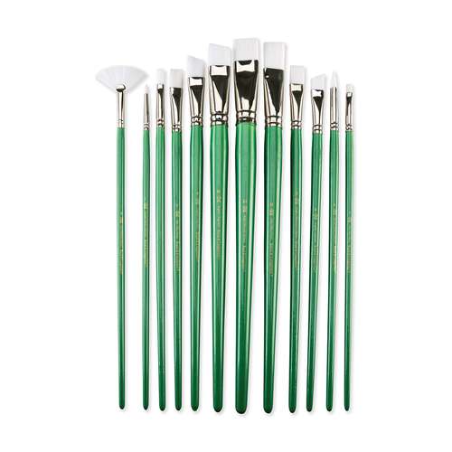 Royal & Langnickel® White Taklon Pinselset A, 12-teilig 