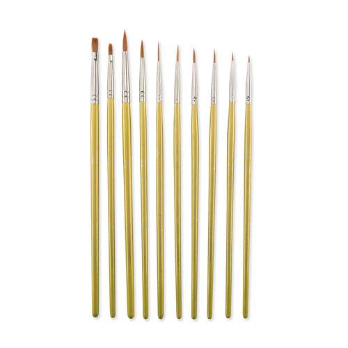 Royal & Langnickel® Brown Taklon Pinselset D, 10-teilig 