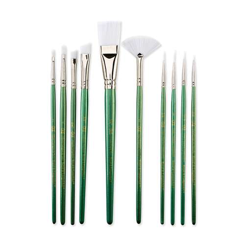 Royal & Langnickel® White Taklon Pinselset C, 10-teilig 