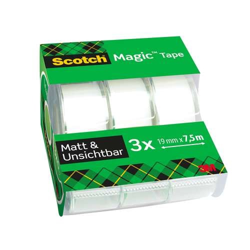 Scotch™ Magic Invisible Klebeband, 3 Abroller + 3 Rollen 