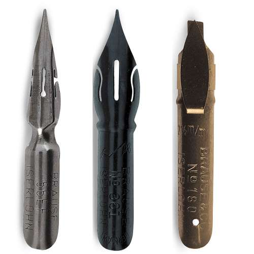 Brause Kalligraphiefedern-Set Zeichnung und Schrift, 3-teilig 