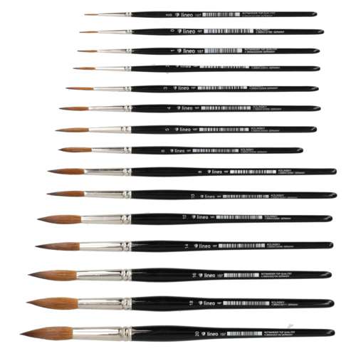 lineo Kolinsky Aquarell-Schlepperpinsel, rund, Serie 197 