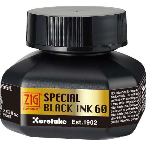 Kuretake ZIG® Cartoonist™ SPECIAL BLACK INK 60 