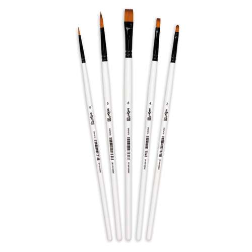 DARWI® FOR YOU Pinselset, 5 Acrylpinsel mit synthetischen Borsten (Fein I) 