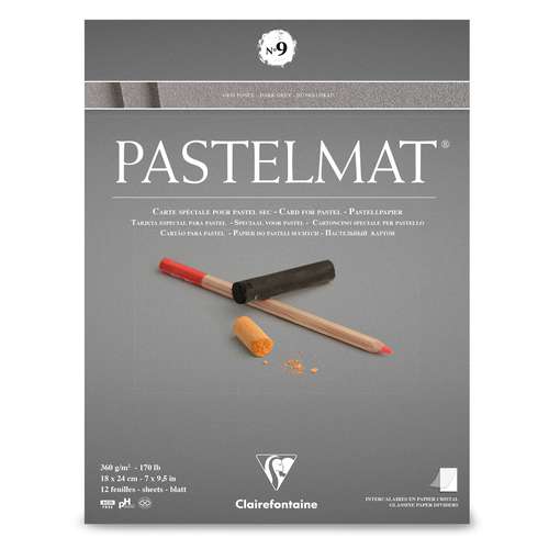 Clairefontaine PASTELMAT® Pastellblock N°9, dunkelgrau 