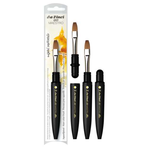 da Vinci GO MAESTRO Reise-Aquarellpinsel, flach, Serie 8501 