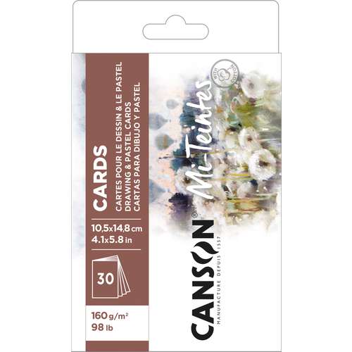 CANSON® Mi-Teintes® Papierkarten, 30 Blatt, 10,5 x 14,8 cm, 160 g/m² 