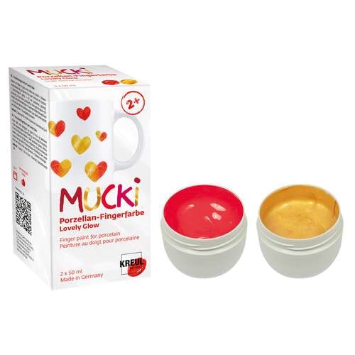 KREUL MUCKI Porzellan-Fingerfarbe ''Lovely Glow“ 