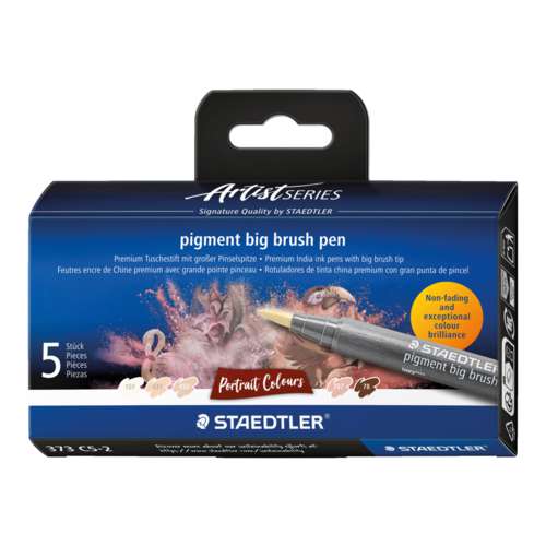 STAEDTLER pigment big brush pen, Portrait-Set 