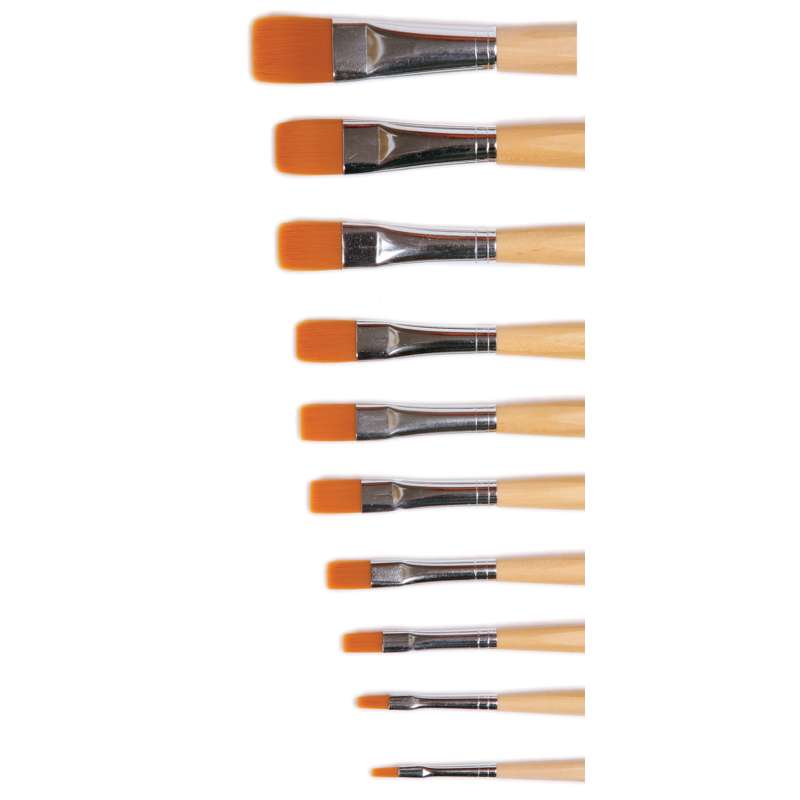 JAX School Serie D Synthetikpinsel, flach, 8, 8,00