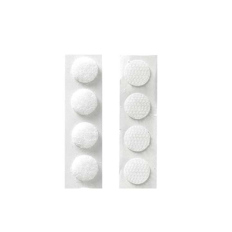 RAYHER Klettverschluss, rund, weiß, 12 mm, Btl. á 20 Stück