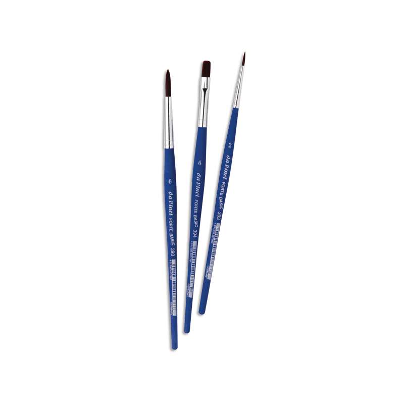 da Vinci FORTE BASIC Synthetikpinsel-Set, Serie 3505, 3 Pinsel