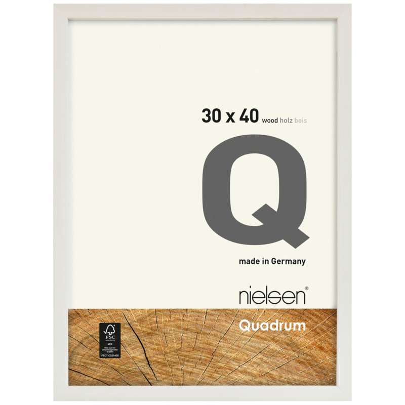 nielsen Quadrum Holzwechselrahmen, 29,7 cm x 42 cm (DIN A3), Weiss deckend