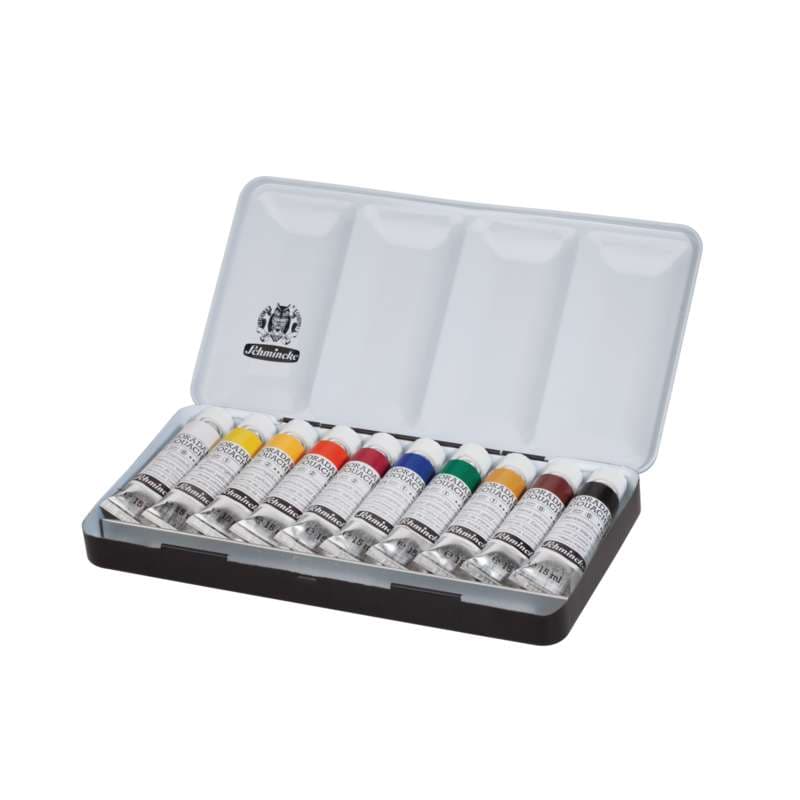Schmincke HORADAM GOUACHE im Metallkasten, 10 x 15-ml-Tuben