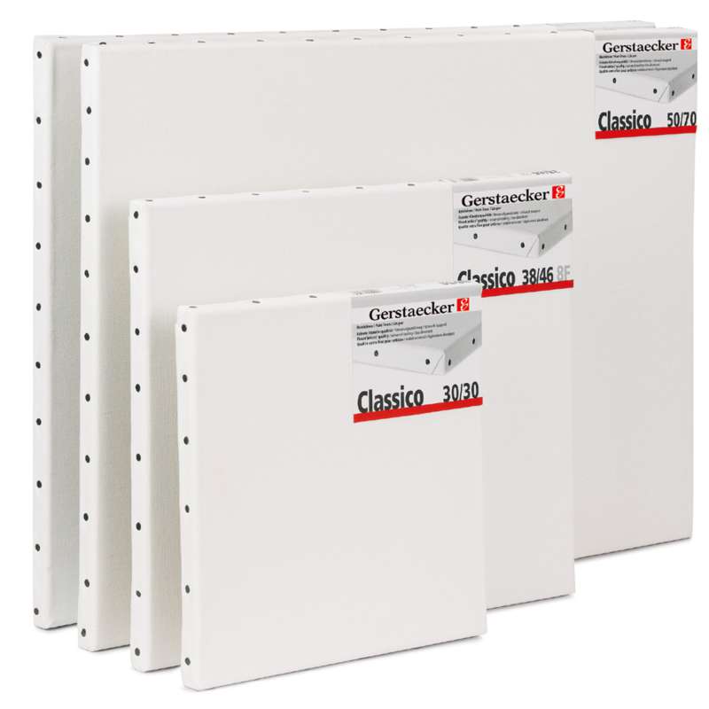 GERSTAECKER Classico Keilrahmen, Reinleinen, 80 cm x 80 cm, 4er-Pckg., 450 g/m², 2. Quadratische Formate