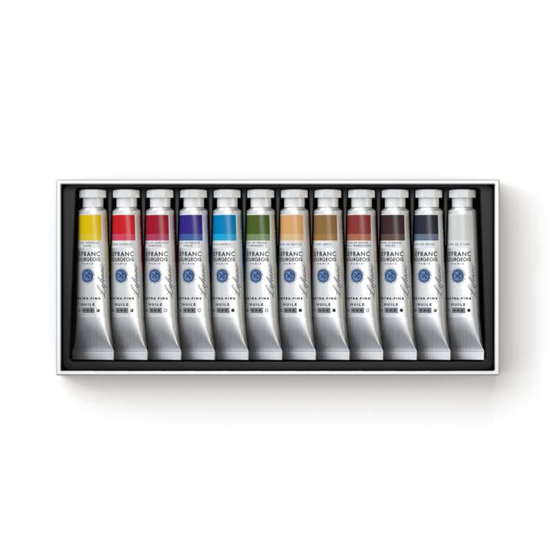 LEFRANC & BOURGEOIS extrafeine Ölfarbe 12er-Set, Set, 12 x 20 ml