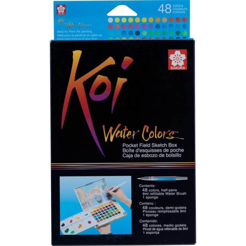 SAKURA Koi Water Color Sketch Box, 48er-Box