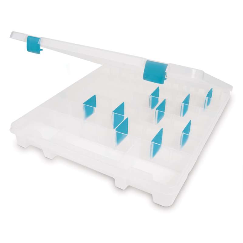 ARTBIN Aufbewahrungsbox, "Super Satchel Slim", 38 cm x 36 cm x 5 cm inkl. 8 festen Unterteilungen & 20 Trennplättchen.