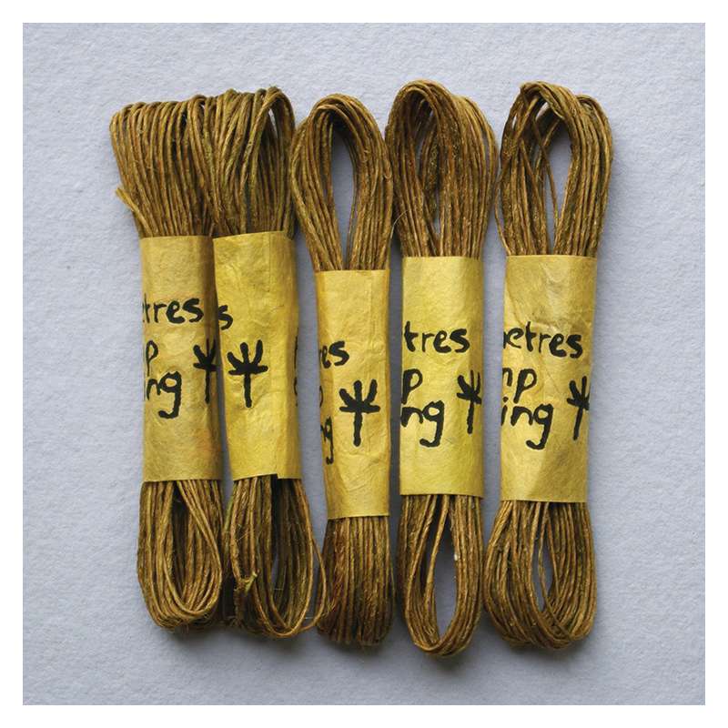 Khadi Hanfkordel, farbig, 5 Stück, Oliv