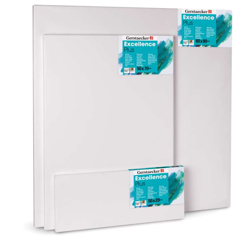 GERSTAECKER Excellence Plus Reinleinen-Keilrahmen, 100 cm x 100 cm, 460 g/m², 52/22 Profil/mm, Quadratische Formate