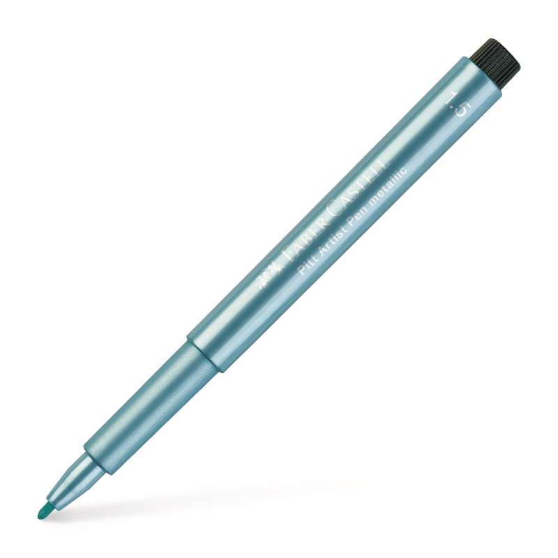 FABER-CASTELL Tuschestift PITT Artist Pen metallic, einzeln, Einzeln, blau metallic