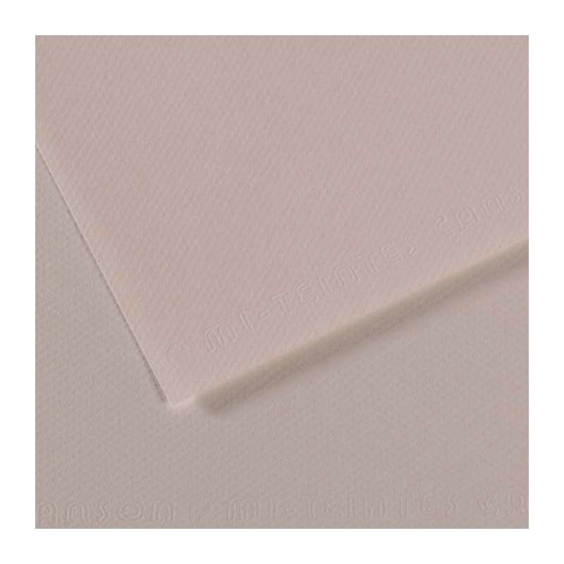 CANSON Mi-Teintes Farbiges Künstlerpapier, 50 cm x 65 cm, Mondgrau