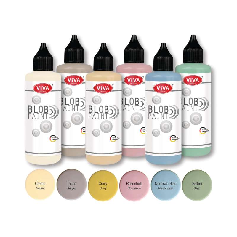 VIVA DECOR Blob Paint Farben-Sets, Modern Pastel