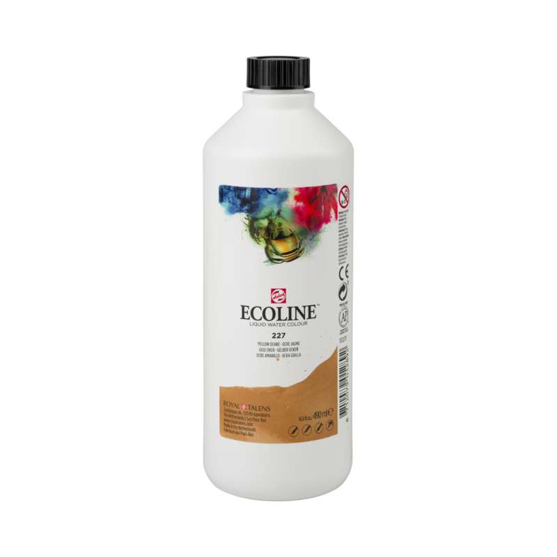 Talens Ecoline , einzeln, 490 ml Flasche, Gelber Ocker