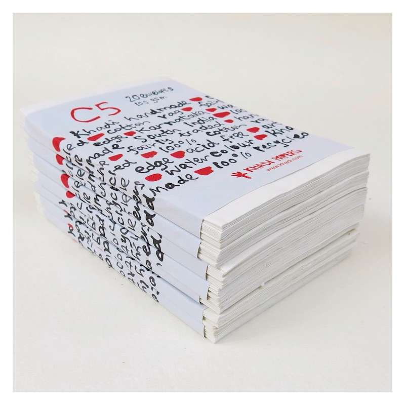 KHADI Briefumschläge aus handgeschöpftem Künstler-Büttenpapier, 16 cm x 23 cm