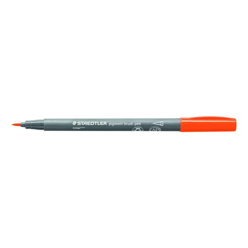 STAEDTLER pigment arts pen brush 371, einzeln, Einzelmarker, Orange