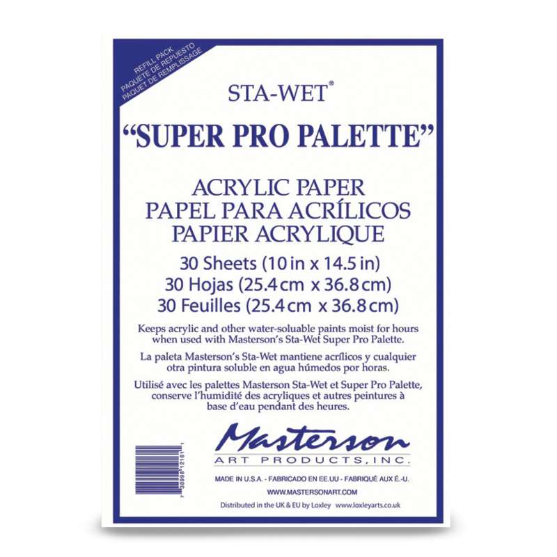 Masterson Sta-Wet Acrylpapier für Super Pro Palette – 30 Blatt