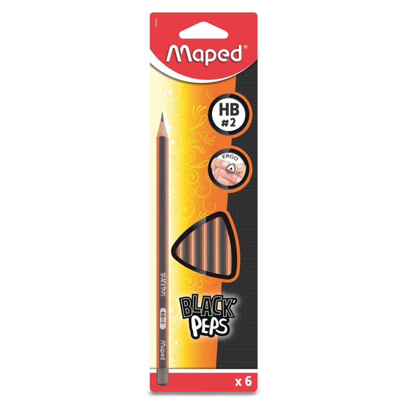 Maped Bleistift BLACK'PEPS Bleistifte, Sets, HB, 6er Set