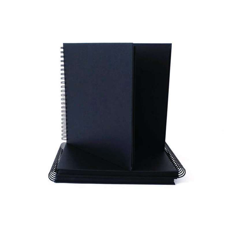 Seawhite of Brighton Spiralalbum mit schwarzem Zeichenkarton, 30 cm x 30 cm