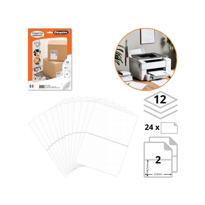 Cléopâtre Selbstklebende Etiketten, 14,8 cm x 21 cm, DIN A5