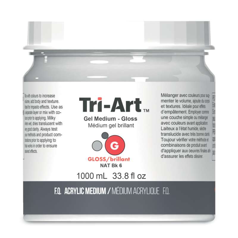 Tri-Art Gel Medium Acrylmedium, 1000 ml, glänzend