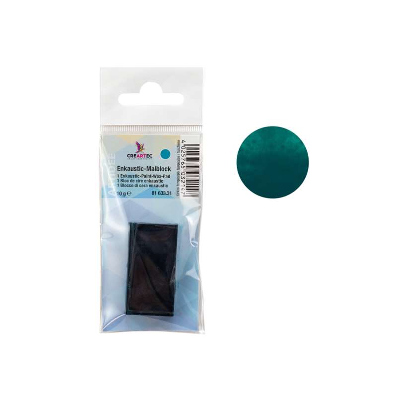 ARTIDEE CREARTEC Enkaustik Malblöcke, 45 x 25 x 10 mm, Türkis