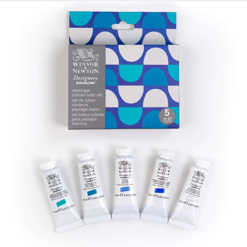 WINSOR & NEWTON Designer Gouache, Themen-Sets, Meeresfarben, Set